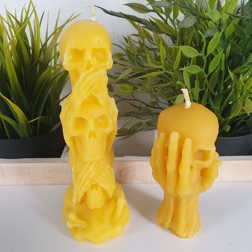 Bienenwachskerzen totenkopf - bienenwachskerzen,