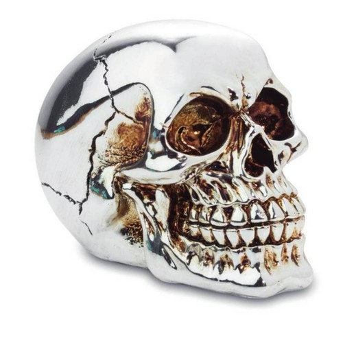 Kleiner verchromter totenkopf - kleiner,