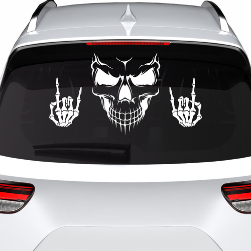 Totenkopf auto aufkleber - totenkopf,