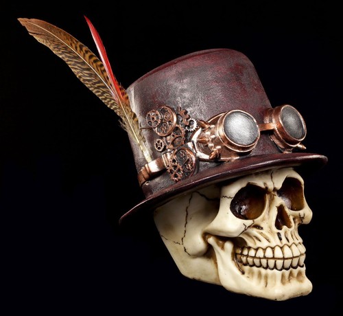 Steampunk totenkopf mit hut - steampunk,