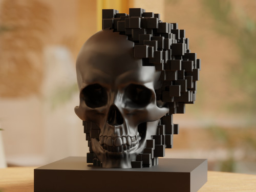 Pixelartiger schwarzer