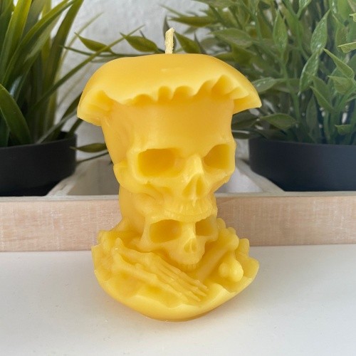 Bienenwachskerze totenkopf - bienenwachskerze, im