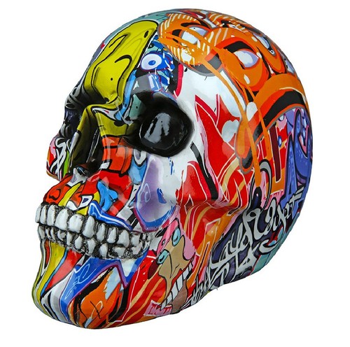 Street art totenkopf - -,