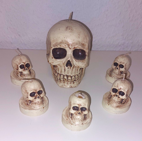 Totenkopf kerzen set stück - totenkopf, kerzen-set