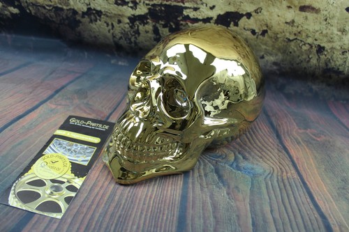 Totenkopf xxl gold - gold, vergoldet